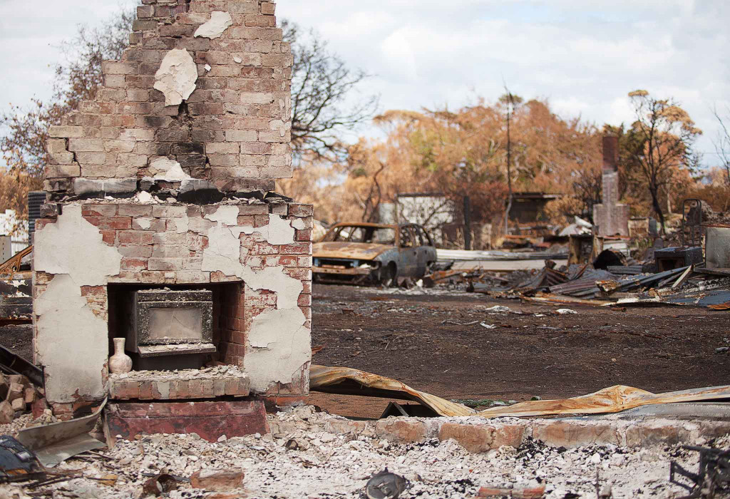 Residence Completely Destroyed by a Wildfire